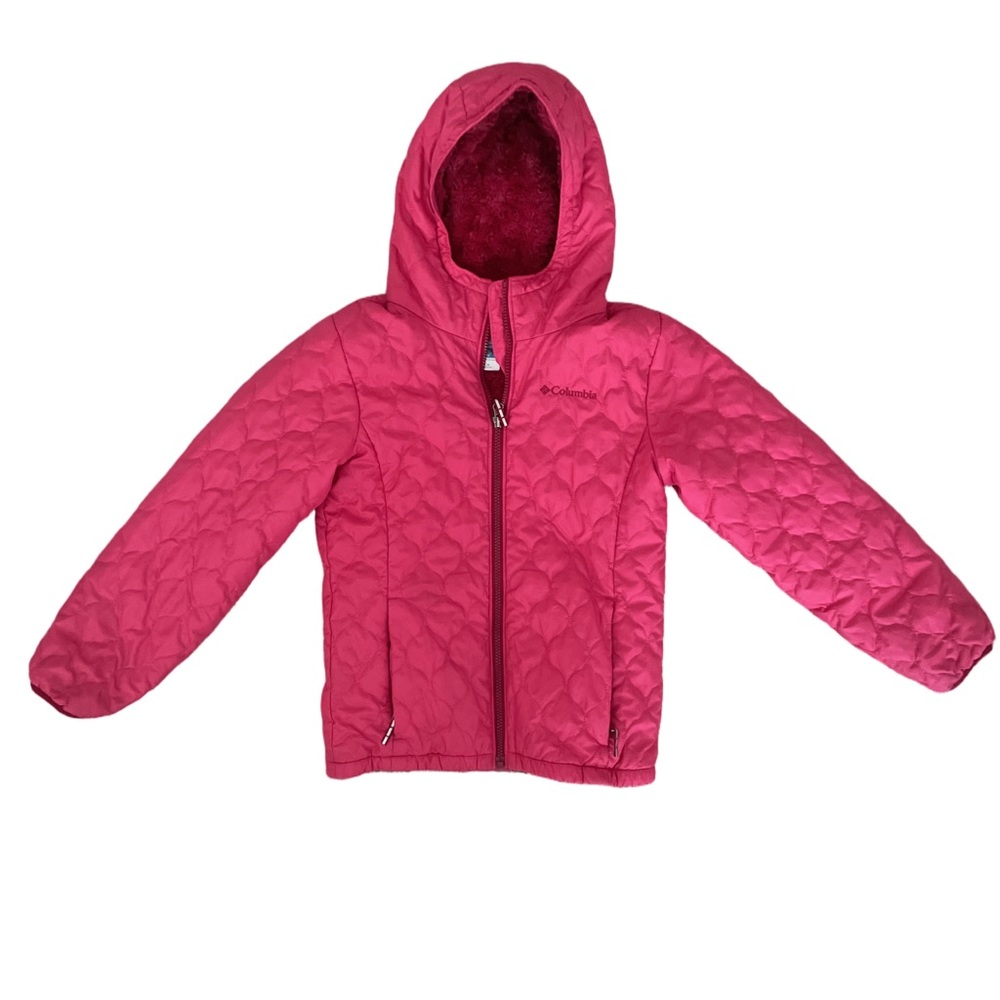 Columbia Fuchsia Quilted Hooded Jacket